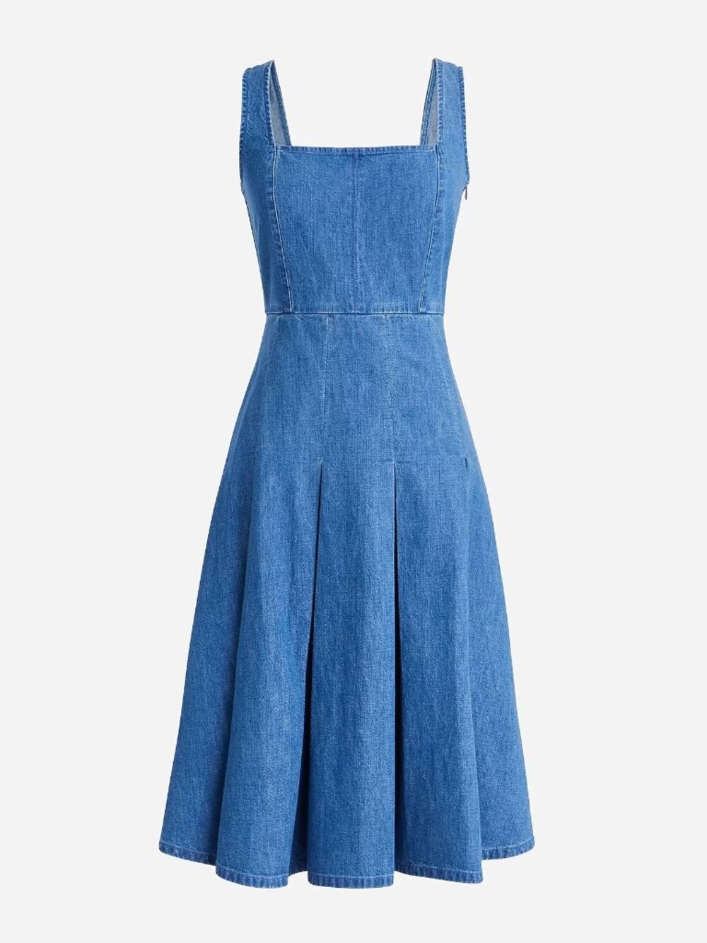 2/$30 J. Crew Pleated Chambray Dress Azalea Wash 6 #A3163 - Picture 5 of 12